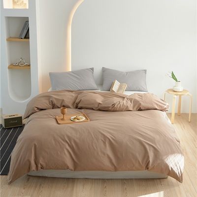 Màu sắc rắn 100% bông phủ chăn giường đặt trang phục phù hợp