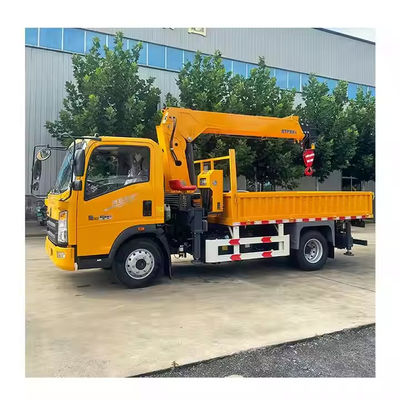 XDEM Cải thiện phạm vi và tính linh hoạt Howo Brand Dump Truck Crane gắn với boom kính thiên văn