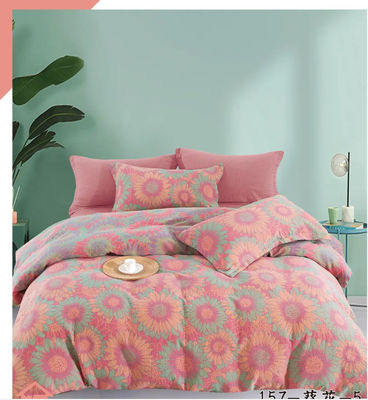 Màu sắc Jacquard giặt vải bông giường bộ phủ chăn chăn giường trang trí giường