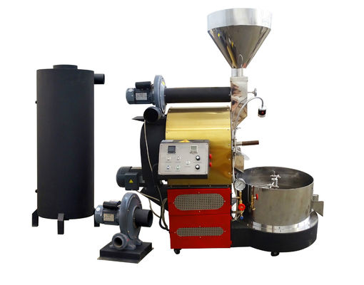 304ss 3kg Công suất 0,35kg / giờ Máy rang cà phê bằng gas với khay làm lạnh cà phê