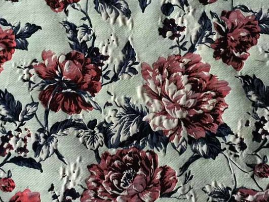 Vải thời trang Jacquard TC Sợi nhuộm Floral H / R 24.0cm 450T / 77% T / 23% C / 220gsm