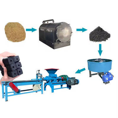 XDEM Máy Briquette than dừa Husk gỗ Briquette làm thiết bị dây chuyền sản xuất than