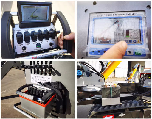 XDEM 10T 12T Mini Crawler Hydraulic Crane Hoist Telescopic Diesel Track Spider Crane