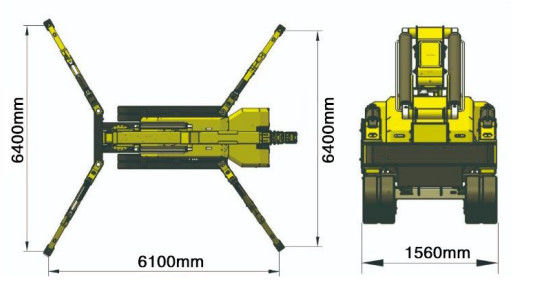 XDEM 8T 5T 3T Thiết bị nâng thang cẩu kính viễn vọng Đàn cẩu nhện di động Diesel và điện năng lượng kép