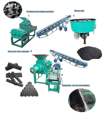 XDEM Cây than Briquettes máy ép dừa Husk gỗ Briquette làm cho thiết bị dây chuyền sản xuất than extruder