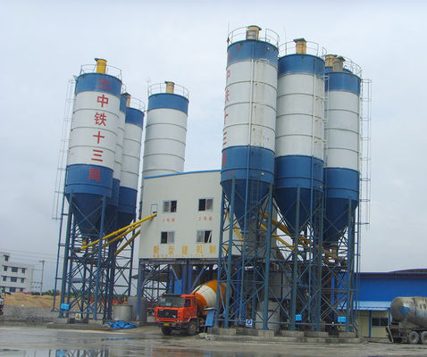 Nhà máy sản xuất bê tông cao HZS60 60M3H 110kw Nhà máy sản xuất bê tông trung tâm thương mại với máy trộn