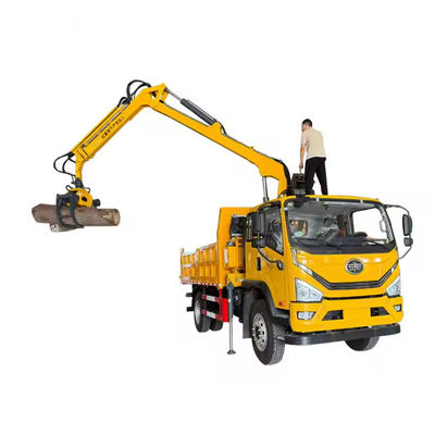 XDEM Multifunctional Hydraulic Rotating Boom Grab Timber Crane với khung ô tô cho sử dụng nông nghiệp