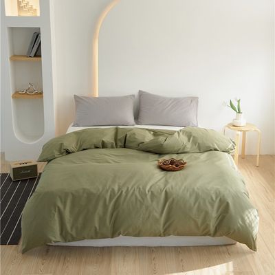 Màu xanh sáng 100% bông bao phủ chăn giường Set gối Case tùy chỉnh kích thước