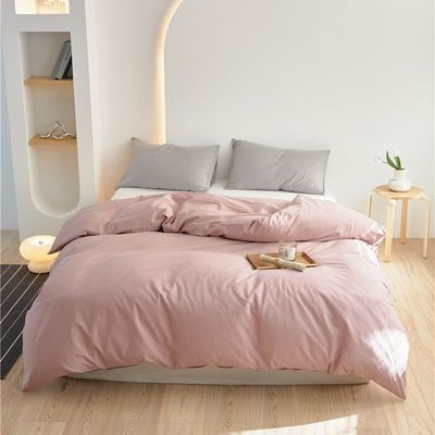 Màu hồng 100% tinh khiết Long Staple Cotton Bọc chăn giường Set giường giường