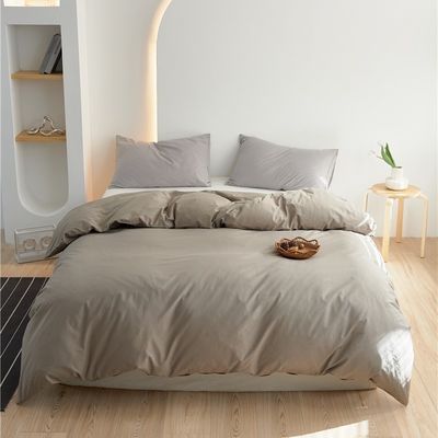 Màu Beige Cotton Bọc chăn giường Chăn giường Đặt đặt hàng lớn