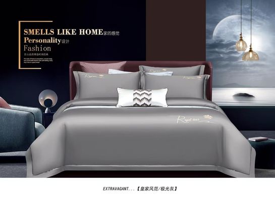 Solid Silver Egyptian Cotton Bed Linen Sets Home Textile Bed Sheet Sản phẩm mỹ phẩm