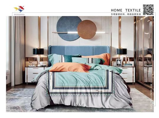 Thiết kế thương hiệu 100% Long Staple Cotton Reactive Print Customize Duvet Cover Bedding Set