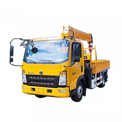 XDEM Cải thiện phạm vi và tính linh hoạt Howo Brand Dump Truck Crane gắn với boom kính thiên văn