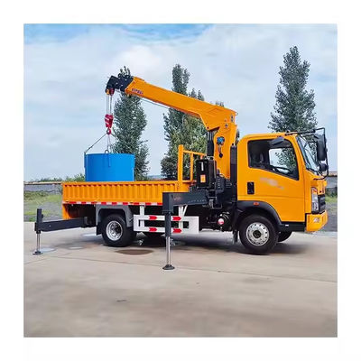 XDEM Cải thiện phạm vi và tính linh hoạt Howo Brand Dump Truck Crane gắn với boom kính thiên văn