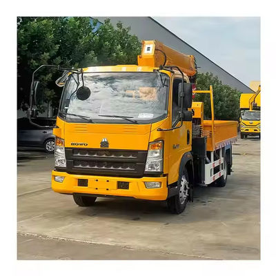 XDEM Cải thiện phạm vi và tính linh hoạt Howo Brand Dump Truck Crane gắn với boom kính thiên văn