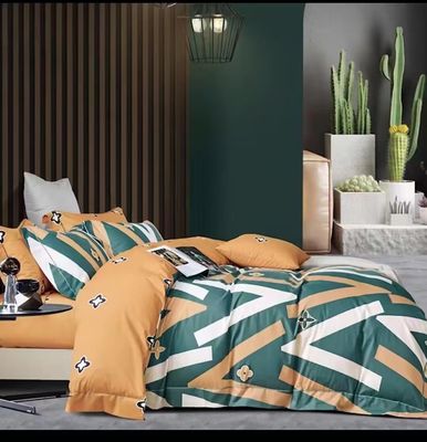 Phân loại bông tinh khiết Bức in phản ứng Bọc chăn giường Đặt đồ dùng gia dụng Quần giường