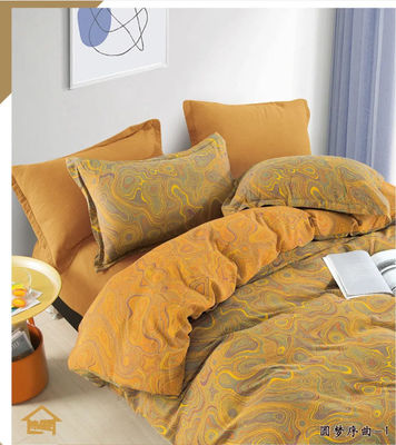 Phong cách châu Âu Jacquard giặt màu bông giường bộ phủ chăn chăn vỏ gối trang bị tấm