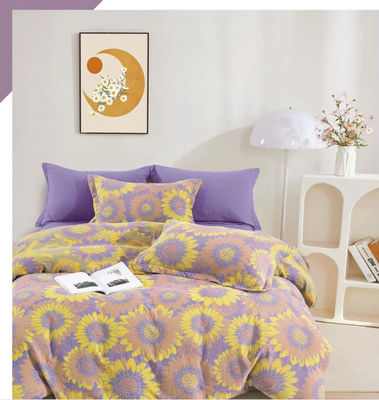 Sun Flower Jacquard Cotton Preshrunk Homeware Chất giường đặt tùy chỉnh kích thước