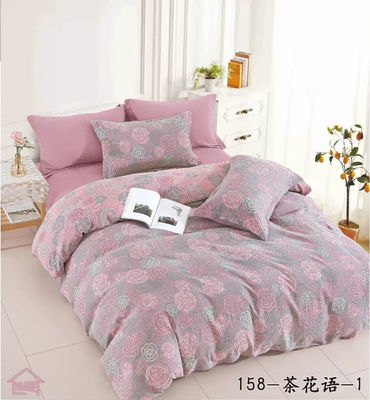 Màu hồng &amp; Xám Design Europen Jacquard Cotton Bedding Set Quần phủ chăn