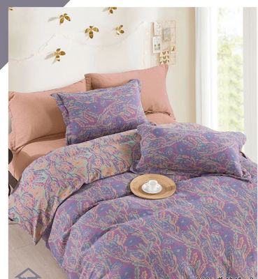 100% rửa chải màu bông đánh tóc dệt châu Âu Jacquard Quần phủ giường