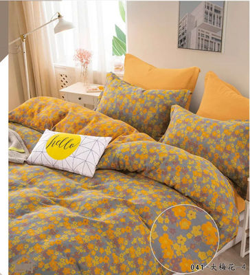 Sửa và chải màu bông dệt giường Set phủ chăn