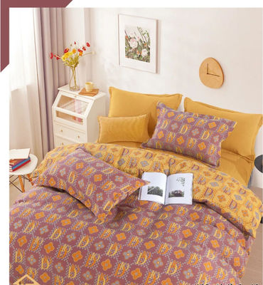 Bộ đồ ngủ Jacquard đôi được rửa bằng vải bông