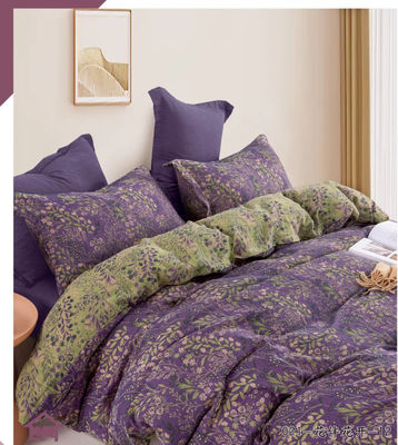 Bộ giường bông rửa màu dệt vải Jacquard đôi