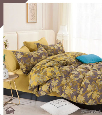 100% rửa màu bông dệt đôi Jacquard giường đặt