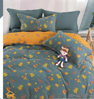 Sức khỏe &amp; thoải mái 100% rửa trơn màu bông dệt đôi Jacquard đồ ngủ bộ phủ chăn giường trang trí giường trang trí