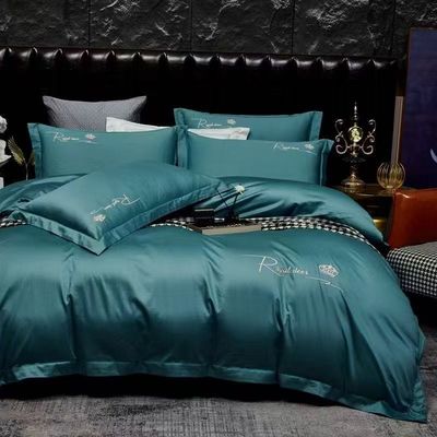 100S Cotton Ai Cập thêu phủ chăn giường đặt nhà sản phẩm dệt may tùy chỉnh kích thước