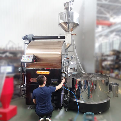 Máy rang cà phê công nghiệp cho sử dụng nhà máy Máy rang cà phê 50kg 60kg Với điều khiển PLC