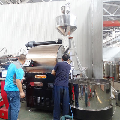 Máy rang cà phê công nghiệp cho sử dụng nhà máy Máy rang cà phê 50kg 60kg Với điều khiển PLC