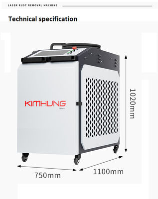 Máy làm sạch laser tốc độ cao 1500W 2000W làm mát bằng không khí Vật liệu không gỉ kim loại Rust Oil Oxidation Layer Removal