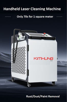 Máy làm sạch laser tốc độ cao 1500W 2000W làm mát bằng không khí Vật liệu không gỉ kim loại Rust Oil Oxidation Layer Removal