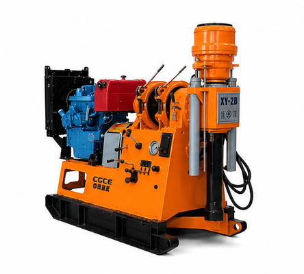 XDEM Chongtan XY-2B Máy khoan lõi loại trục chính Máy khoan thăm dò địa chất 530m Máy khoan giếng khoan phun vữa siêu nhỏ lỗ khoan tối đa 300mm với nguồn điện kép Diesel & điện