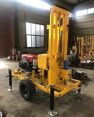 YZ50-150H Máy khoan giếng nước bằng dầu diesel thủy lực ốp tùy chọn / khung xe lướt lướt 210m Deep Borehole Drilling Rig Max 400mm Diameter Variable Speed Water Drilling Equipment For Farm Irrigation