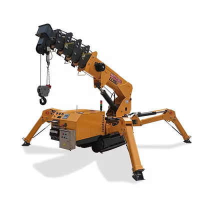 Thiết bị xây dựng Telescopic Boom 1Ton-8 Ton Spider Cranes Điện năng lượng kép