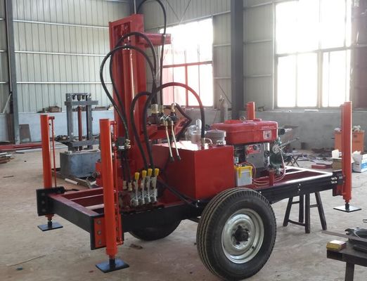 Máy khoan giếng nước thủy lực di động 210m với tốc độ quay 150r / phút