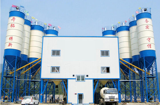 HZS180 205KW 180m3 / H Trạm trộn bê tông di động Máy xây dựng đường bộ